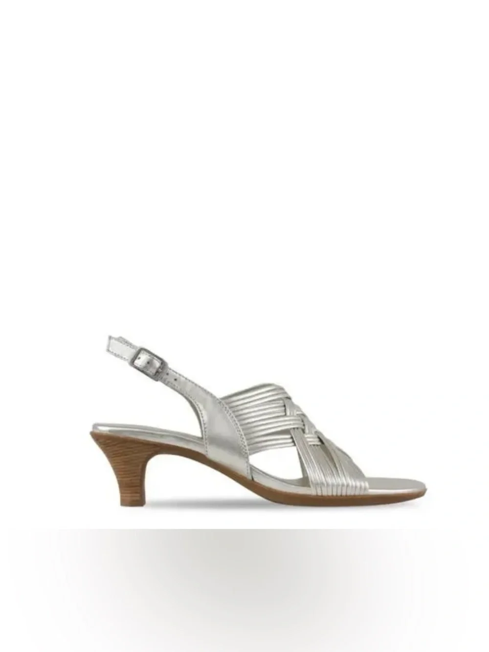 Munro Marianna Gold Silver Strappy Low Heel Sandals - Women size 10 SS